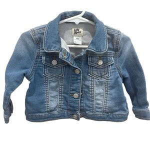 OshKosh B'gosh Baby Size 18 Months Classic Blue Jean Jacket Front Pockets Button